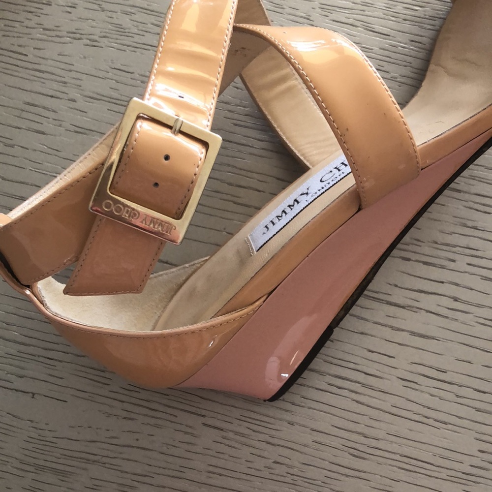 JIMMY CHOO London sandals 2 tones nude/pink - Picture 3 of 8
